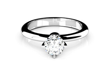 Wedding ring 3D rendering (high resolution 3D image)