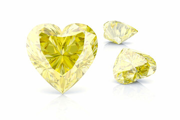 Fototapeta premium Beautiful gems on a white background , 3D rendering