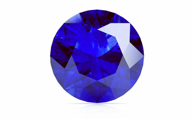Beautiful gems on a white background , 3D rendering