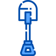 Shovel blue outline icon