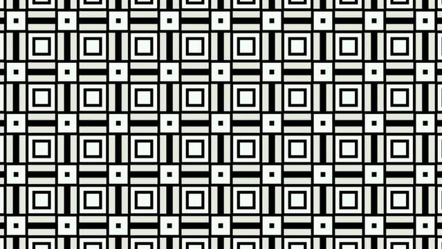 Abstract background animation scrolling right black and white squares