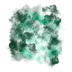 green watercolor smoke splash 