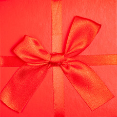 Bow on a red background