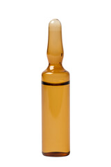 Brown Glass Medical Ampoule With Medicine