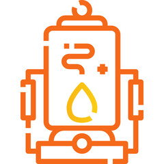 Lamp gradient line icon