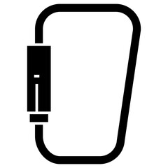 Carabiner glyph icon