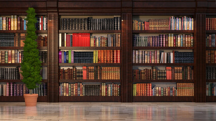 オンラインミーティング用背景 テレビ会議背景用 ZOOM会議背景用 CG 部屋 ラウンジ 本棚 書斎 video conferencing for using in video conference and as a zoom background.