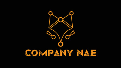 TECH FOX logo design Minimalist logo design fox tech logo