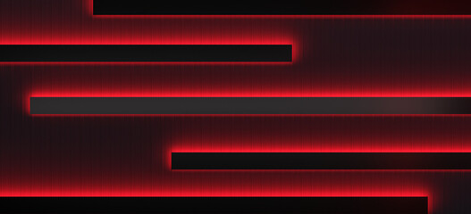 Ultra hd sci-fi triangle red neon light on Black background abstract 3d texture black pattern background wallpaper,  3d rendering.