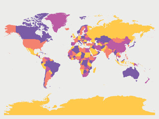 Fototapeta na wymiar World blank map. High detailed political map of World