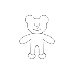 Teddy Vector isolated on white background - vector icon