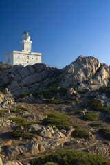 Fototapeta na wymiar Capo Testa lighthouse, Santa Teresa di Gallura, Olbia Tempio, Sardinia, Italy, Europe