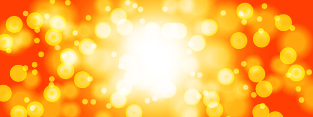 Yellow, golden bokeh background. Holiday concept and celebration background for New Year, Anniversary, Wedding, Birthday and many more. Abstract bokeh lights background. Defocused bokeh blur lights