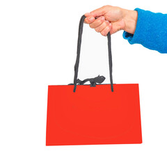 Gift bag in red