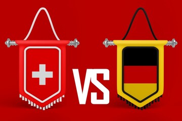 Switzerland VS Germany Flag Banner