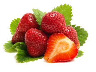 Poster Strawberries isolated on white background © valeriy555