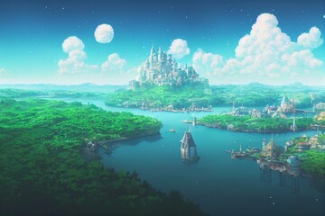 城 ファンタジー 山 森 空 雄大 冒険 王 勇者