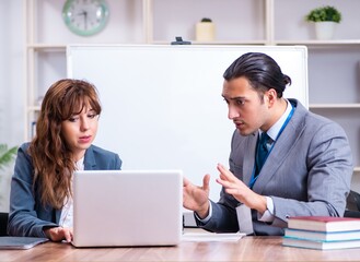 Man and woman in business meeting concept