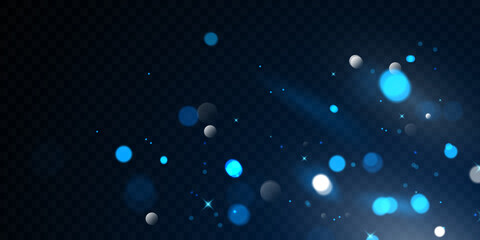 Blue bokeh background with twinkling stars, beautiful design vector illustration © HNKz