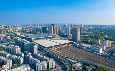 Urban environment of Ningbo Station, Ningbo, Zhejiang Province, China