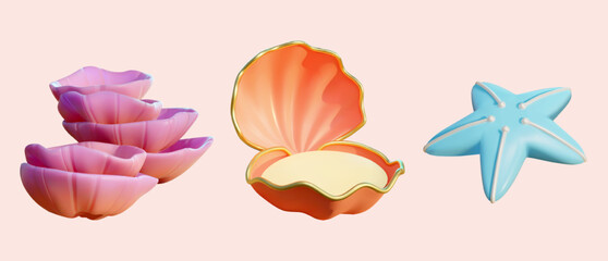 3D Undersea element set