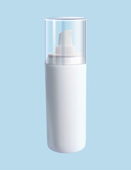 Cosmetic blank pump bottle mockup