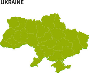ウクライナ/UKRAINEの地域区分イラスト