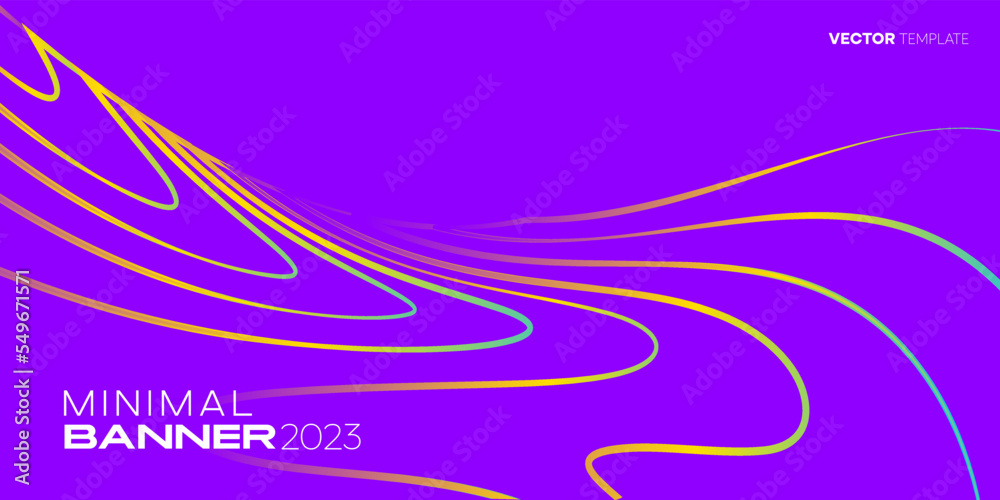 Poster abstract background with lines. minimal banner design template with a line pattern gradient. vector,