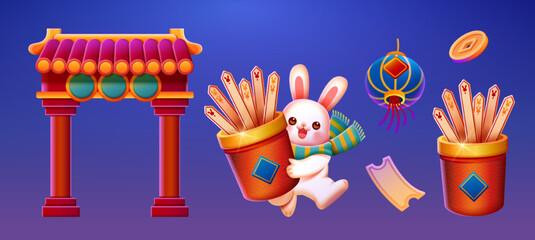 CNY fortune stick element set