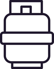 Gas concept. Modern outline high quality illustration for banners, flyers and web sites. Editable stroke in trendy flat style. Line icon of propane