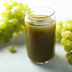 Healthy green smoothie with grape