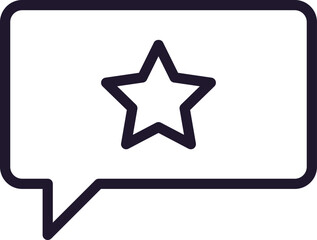 Speech bubble line icon on white background