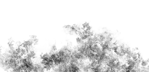 black smoke isolate background - Clouds with transparent background of black color. Bottomless...