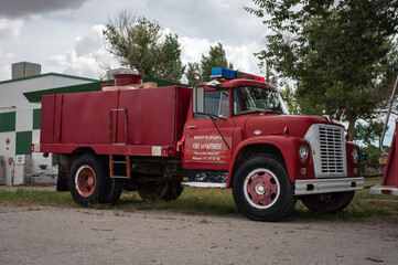 Old International Harvester Loadstar fire truck