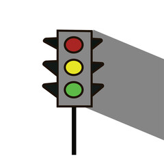 traffic light in the illustrations vector