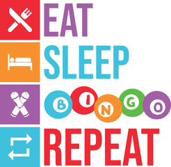 at sleep Bingo repeat bingo svg design