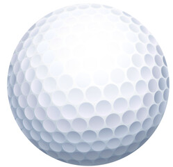 Photo Realistic Isolated Classic Golf Ball