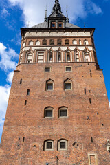 Fototapeta na wymiar The Old Town Prison Tower in Gdansk Poland. Contains an amber museum