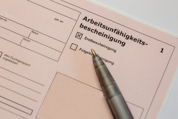 Krankenschein, Krankmeldung,