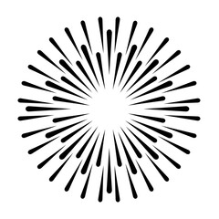 Fototapeta premium Fireworks on a white background, can be used for celebrations and New Year events. Vector graphic.