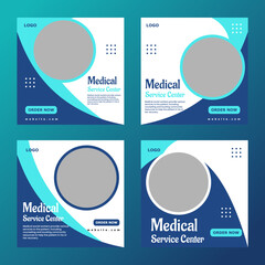 Health, Medical, Doctor Post, Story Design For Social Media - Combo Set, Poster, Banner, Story, Template, Post, Vector, Modern, Attractive, Creative Graphics Collection