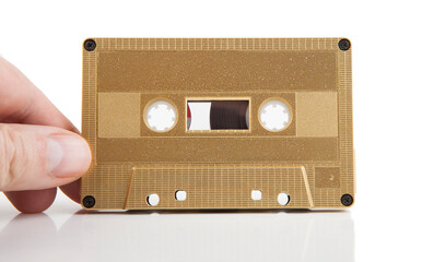 Obraz premium Cassette tape isolated on white background