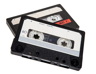 Cassette tape isolated on white background