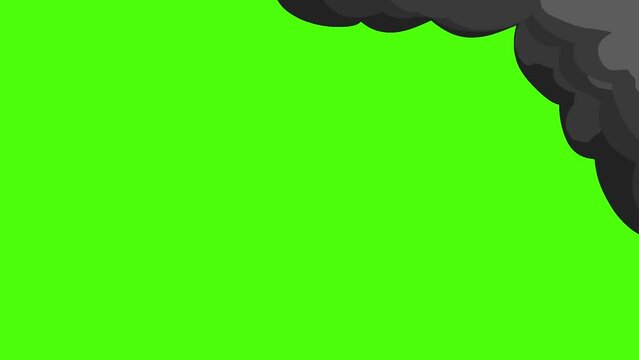 Clouds of smoke effects on green screen