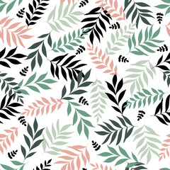 Leaves seamless pattern. Print for fabrics, clothes, goods, websites