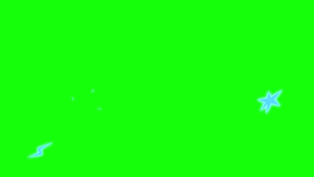 Electric shock effects on green screen