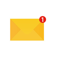Notification message icon. An envelope with an incoming message. Vector illustration