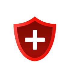 Obraz premium Shield protection protection with medicine. Vector illustration