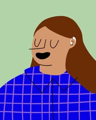 Person with hearing aid