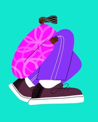 Chilled woman - shoe angle